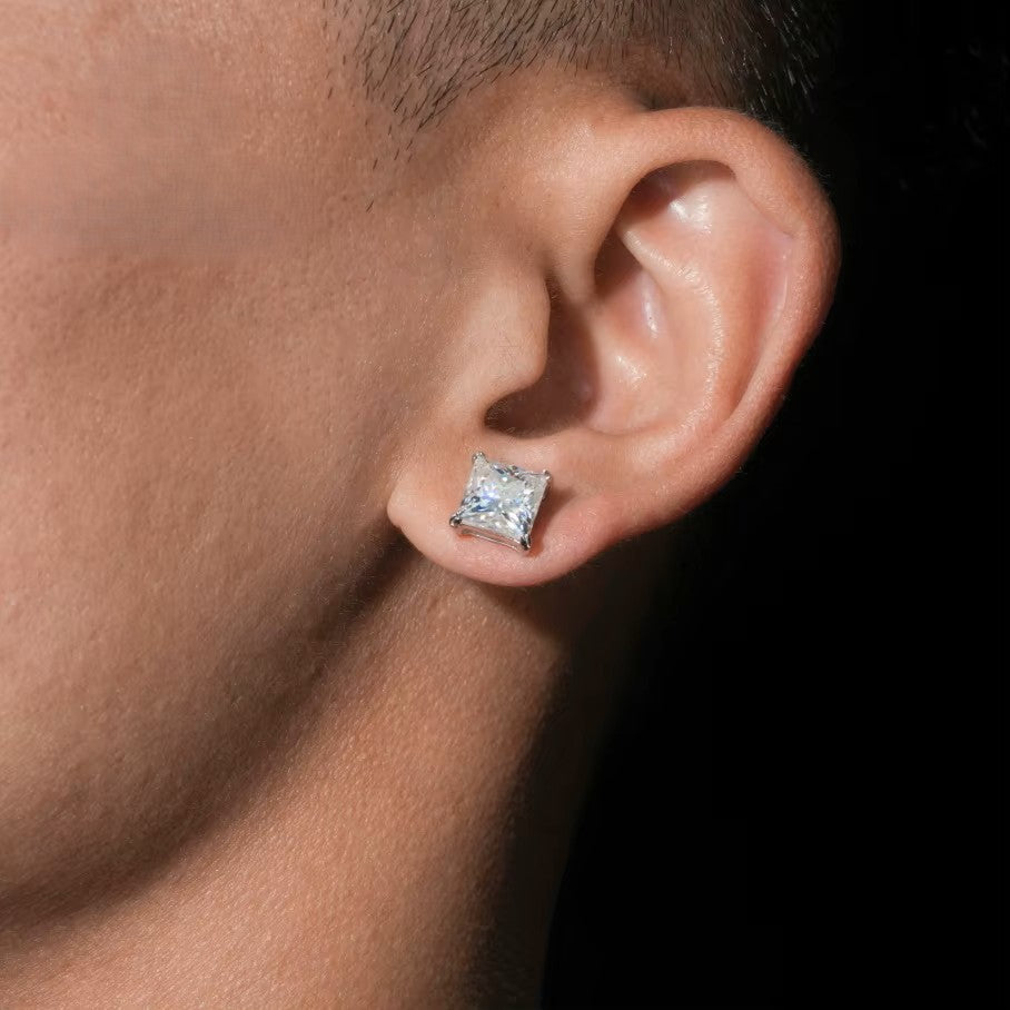 Princess Cut Earring Moissanite