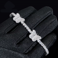 Iced Out Butterfly Tennis Bracelet Moissanite