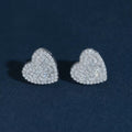 Heart Shape Stud Earring Moissanite