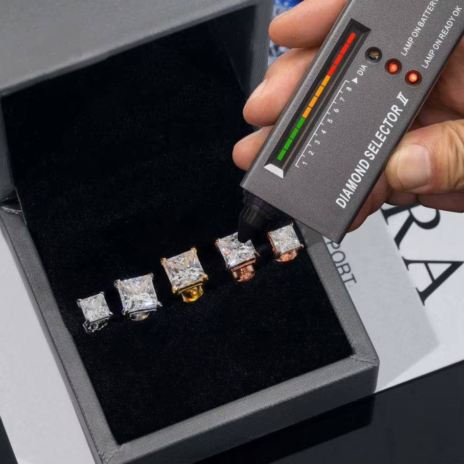 Princess Cut Earring Moissanite