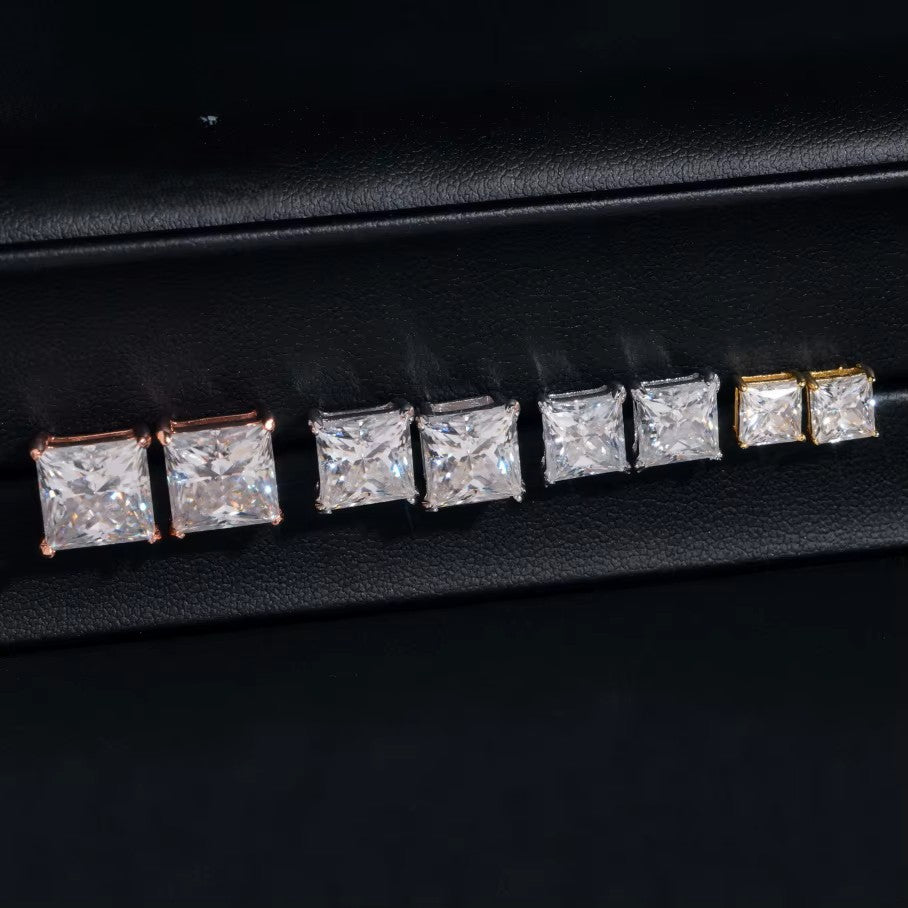 Princess Cut Earring Moissanite
